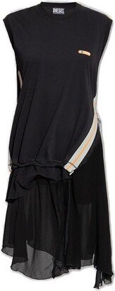 D-Rollace Asymmetric Sleeveless Dress