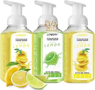 Lovery Foaming Hand Soap - Pack of 3 - Moisturizing Hand Soap - Lemon Lime