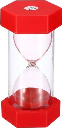 Unique Bargains 3 Minute Sand Timer, Hexagon Small Sandy Clock, Count Down Sand Glass Red