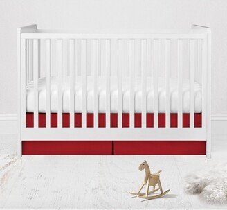 Solid Red Crib Skirt