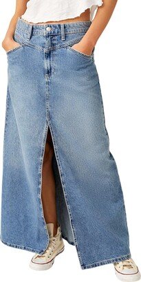 Come as You Are Denim Maxi Skirt