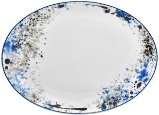 Blue Nebula Oval Plater ,