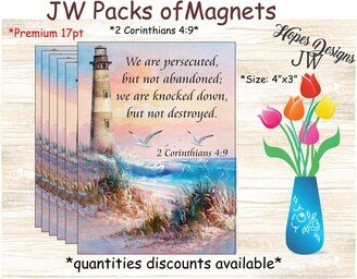 Jw Gifts/Pack Of Magnets 4x3/2 Corinthians 49 Lighthous Design/Jw Ministry/Jw.org/Best Life Ever/Jw Encouragment/Jw