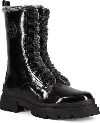 Lynda Waterproof Faux Fur Lined Combat Boot