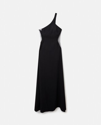 Stretch Cady One-Shoulder Dress