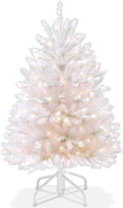National Tree Company 4.5' Dunhill White Fir Tree With 450 Clear Lights