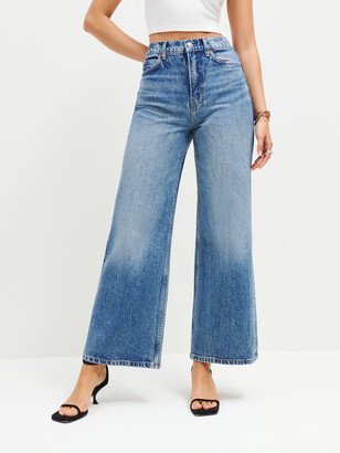 Cary High Rise Slouchy Wide Leg Cropped Jeans-AA