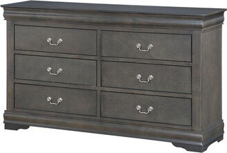 CDecor Salinger Dark Grey 6-drawer Dresser