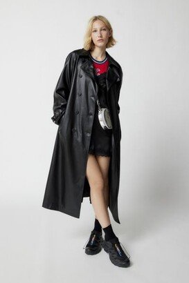 Clara Faux Leather Trench Coat