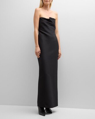 Bardon Draped Strapless Gown