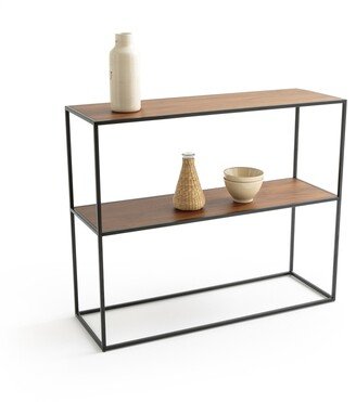 La Redoute Interieurs Watford Walnut Double Console Shelf Unit