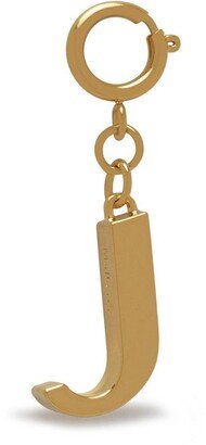 Alphabet Brass Keyring - J