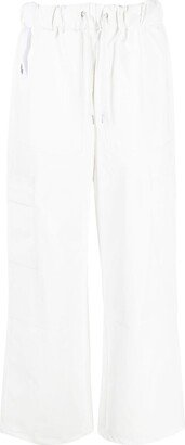 Drawstring Wide-Leg Trousers-AA