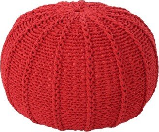 Corisande Knitted Cotton Pouf