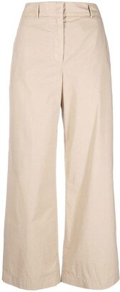 Four-Pocket Cotton Cropped Trousers