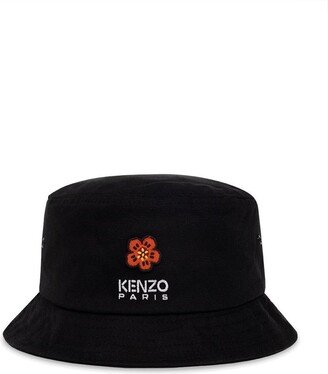 Logo Embroidered Pull-On Bucket Hat-AA