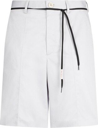 Pressed Crease Drawstring Chino Shorts