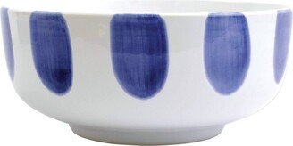 Santorini Dot Large Footed Serving Bowl-AB