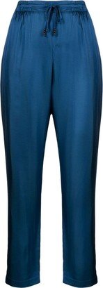 Satin-Weave Tapered Trousers