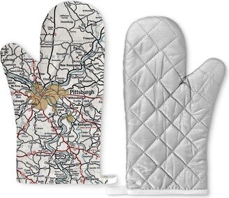 Pittsburgh Map Oven Mitt - Kitchen Gift Airbnb Wedding Housewarming