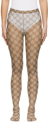 Beige & Brown GG Tights