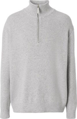 Monogram Motif Cashmere Funnel-Neck Jumper