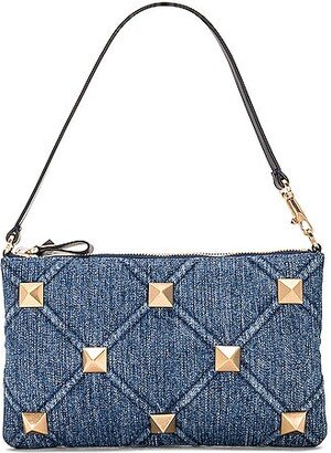 Roman Stud Pouch in Blue