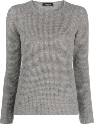 Crew-Neck Waffle-Knit Jumper