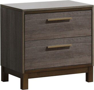 Gordon 2 Drawer Nightstand Two-Tone Antique Gray - miBasics