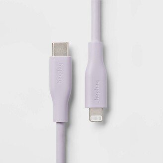 10' Lightning to USB-C Round Cable Soft Purple