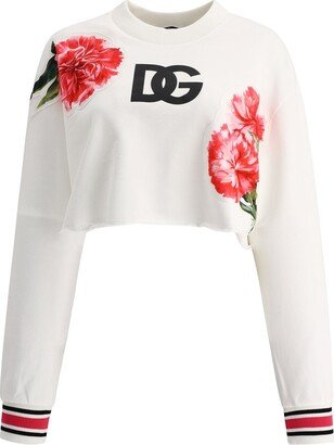 Floral Printed Crewneck Jumper