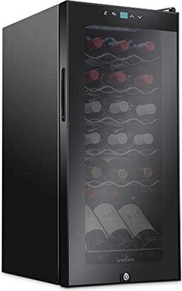 18 Bottle Wine Cooler Fridge, Compressor Refrigerator W/Lock-AB