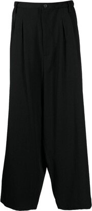 Tapered-Leg Pleat-Detail Trousers