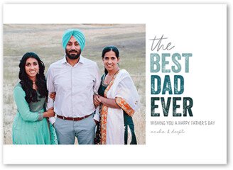 Father's Day Cards: Best Dad Ombre Father's Day Card, Blue, 5X7, Matte, Signature Smooth Cardstock, Square