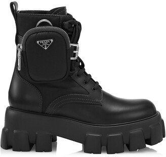 Monolith Leather & Nylon Lug-Sole Combat Boots