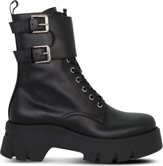 Marloe leather combat boots