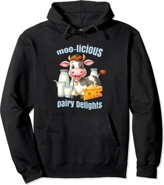 Embrace the Udder Joy of Dairy Moo-licious Dairy Delights Dairy Pullover Hoodie