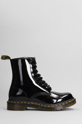 1460 Combat Boots In Black Patent Leather-AB