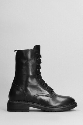 Combat Boots In Black Leather-AB