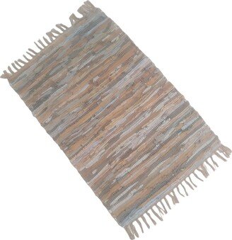 Leather Hearth Rug For Fireplace Fireproof Mat Beige
