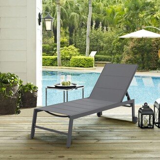 Orange Casual Outdoor Adjustable Aluminum Chaise Lounge