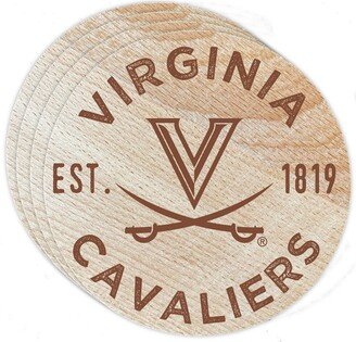 Virginia Cavaliers Wood Coaster Engraved 4-Pack