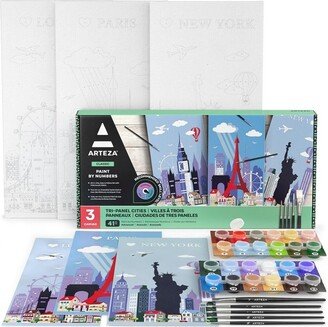 Arteza Paint By Number DIY Acrylic Painting Set, 8