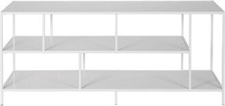 Henn& Hart Three Shelf TV Stand in White - Henn&Hart