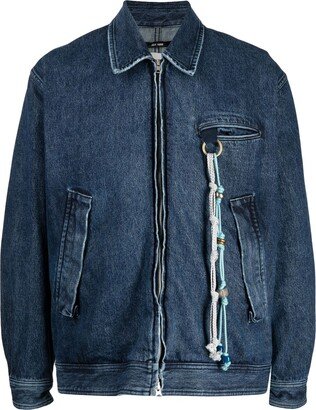 Three-Pocket Bomber Denim Jacket