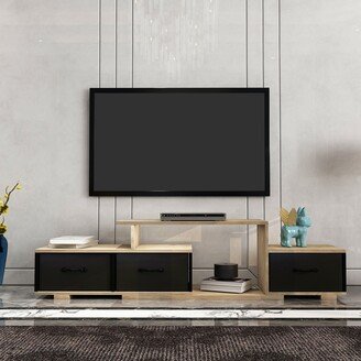 Mordern TV Stand with Open Fabrics Drawers