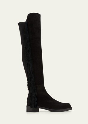 5050 Bold Suede Fringe Over-The-Knee Boots