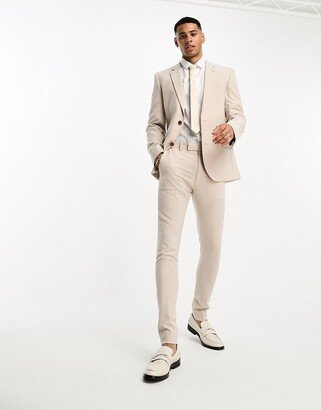 super skinny mix and match suit pants in ecru