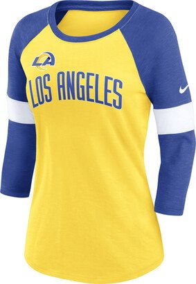 Women's Pride (NFL Los Angeles Rams) 3/4-Sleeve T-Shirt in Brown