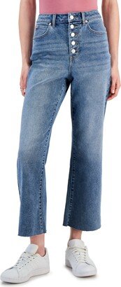 Juniors' Button-Fly Ankle Flare-Leg Jeans